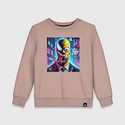 Свитшот хлопковый детский Venom-Homer - collaboration, цвет: пыльно-розовый