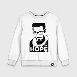 Свитшот хлопковый детский Gordon Freeman - надежда, цвет: белый