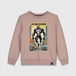 Свитшот хлопковый детский We are Venom - retro meme, цвет: пыльно-розовый