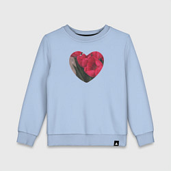 Свитшот хлопковый детский Валентинка, цвет: мягкое небо