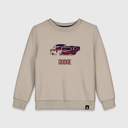 Свитшот хлопковый детский Dodge coronet, цвет: миндальный