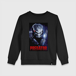 Свитшот хлопковый детский Predator in the helmet, цвет: черный