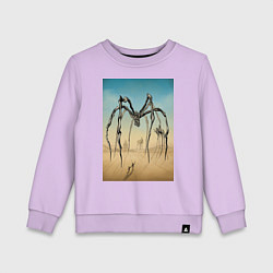 Свитшот хлопковый детский Паук Дали и Буржуа цвет, цвет: лаванда