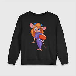 Свитшот хлопковый детский Rescue rangers - Gadget Hackwrench, цвет: черный