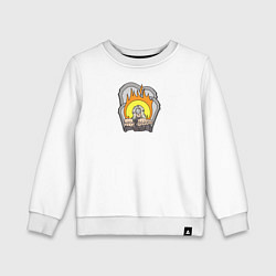 Свитшот хлопковый детский Fire keeper, цвет: белый