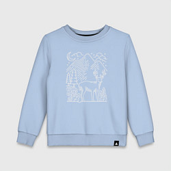 Свитшот хлопковый детский Горы и олень, цвет: мягкое небо