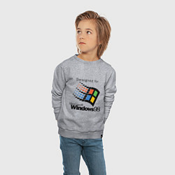 Свитшот хлопковый детский Предназначен для windows 98, цвет: меланж — фото 2