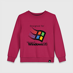 Свитшот хлопковый детский Предназначен для windows 98, цвет: маджента