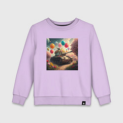 Свитшот хлопковый детский Мужской праздник, цвет: лаванда
