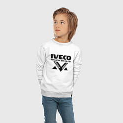 Свитшот хлопковый детский Iveco дальнобой, цвет: белый — фото 2