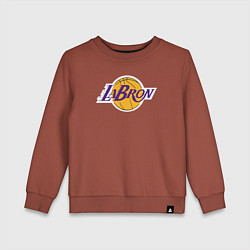Свитшот хлопковый детский LaBron Lakers, цвет: кирпичный