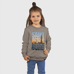 Свитшот хлопковый детский Санкт-Петербург Лахта центр, цвет: утренний латте — фото 2