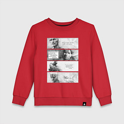 Свитшот хлопковый детский Монолог из фильма Бегущий по лезвию, цвет: красный