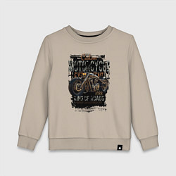 Свитшот хлопковый детский Мотоцикл кастом 1988, цвет: миндальный