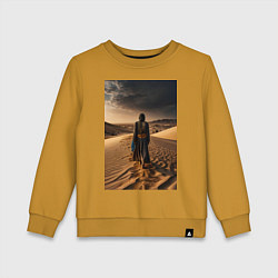 Свитшот хлопковый детский В пустыне вечером, цвет: горчичный