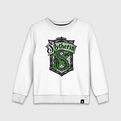Свитшот хлопковый детский Slytherin emblem, цвет: белый