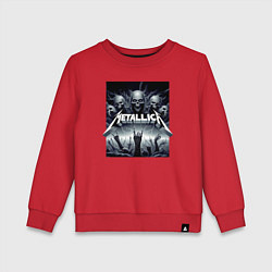 Свитшот хлопковый детский Thrash metal - Metallica, цвет: красный