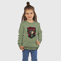 Свитшот хлопковый детский Пуля для моего Валентина, цвет: авокадо — фото 2