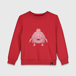 Свитшот хлопковый детский Розовый монстр, цвет: красный