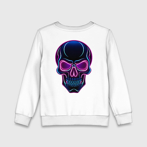 Детский свитшот Skull хэллоуин / Белый – фото 2