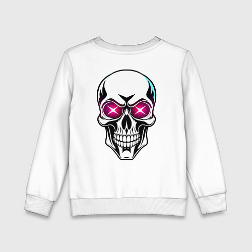 Детский свитшот Skull хэллоуин / Белый – фото 2