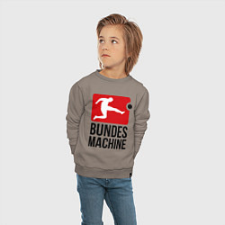 Свитшот хлопковый детский Bundes machine football, цвет: утренний латте — фото 2