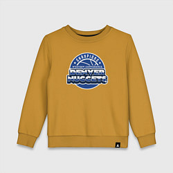 Свитшот хлопковый детский Denver Nuggets champions, цвет: горчичный