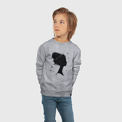 Свитшот хлопковый детский Flower girl, цвет: меланж — фото 2