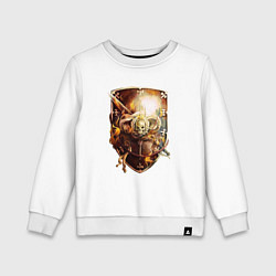 Свитшот хлопковый детский Order of the Sanctified Shield Warhammer, цвет: белый