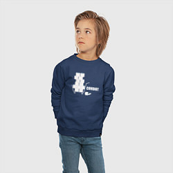 Свитшот хлопковый детский Ковид идиот, цвет: тёмно-синий — фото 2