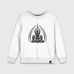 Свитшот хлопковый детский Yoga vibe, цвет: белый
