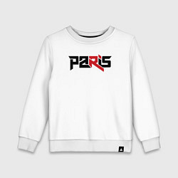 Свитшот хлопковый детский Paris, цвет: белый