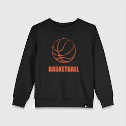 Свитшот хлопковый детский Ball basket, цвет: черный