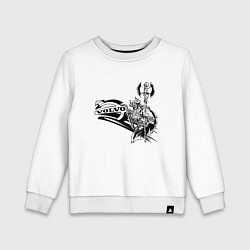 Свитшот хлопковый детский Викинг вольво, цвет: белый