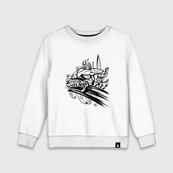 Свитшот хлопковый детский Вольво viking, цвет: белый