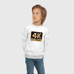 Свитшот хлопковый детский 4K Ultra высокое качество, цвет: белый — фото 2