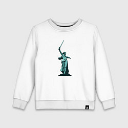 Свитшот хлопковый детский Родина мать победа, цвет: белый