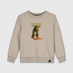 Свитшот хлопковый детский Brr brr Patapim, цвет: миндальный
