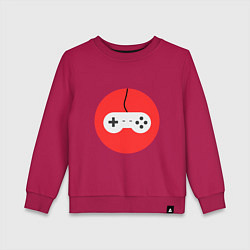 Свитшот хлопковый детский Джойстик для игр, цвет: маджента