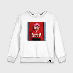 Свитшот хлопковый детский Lil peep Hellboy, цвет: белый