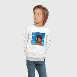 Свитшот хлопковый детский Drake Nothing Was the Same, цвет: белый — фото 2