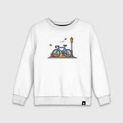 Свитшот хлопковый детский Street bicycle, цвет: белый