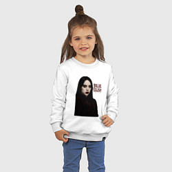 Свитшот хлопковый детский Билли Айлиш готический стиль, цвет: белый — фото 2