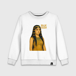 Свитшот хлопковый детский Билли Айлиш фараон, цвет: белый