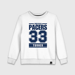 Свитшот хлопковый детский Indiana - Myles Turner, цвет: белый