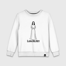 Детский свитшот Lana Del Rey нарисованная черными линиями