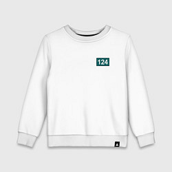 Свитшот хлопковый детский Игрок - 124, цвет: белый