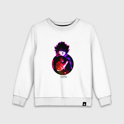 Свитшот хлопковый детский Anime Mob Psycho 100 Shigeo, цвет: белый