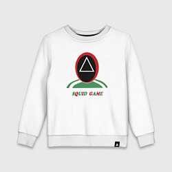 Свитшот хлопковый детский Squid game lad, цвет: белый