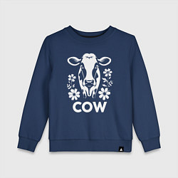 Детский свитшот Корова в цветах
